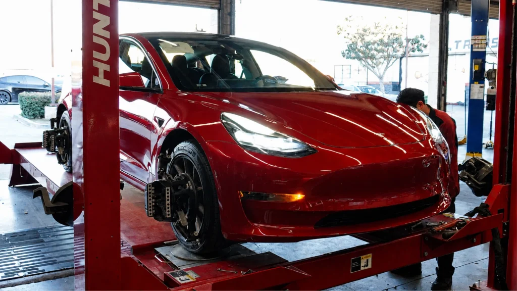 Wheel alignment service for even tire wear in Ontario California